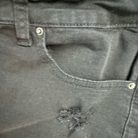 Wax Jean Collection Denim Shorts b lack plus size 3xl - Picture 7 of 8